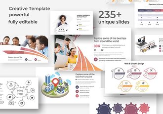 235页国外商务风格工作计划总结团队企业介绍项目报告多用途PPT模板 - 顶尖PPT