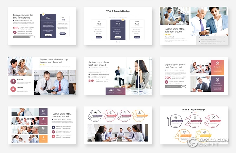 235页国外商务风格工作计划总结团队企业介绍项目报告多用途PPT模板 - 顶尖PPT