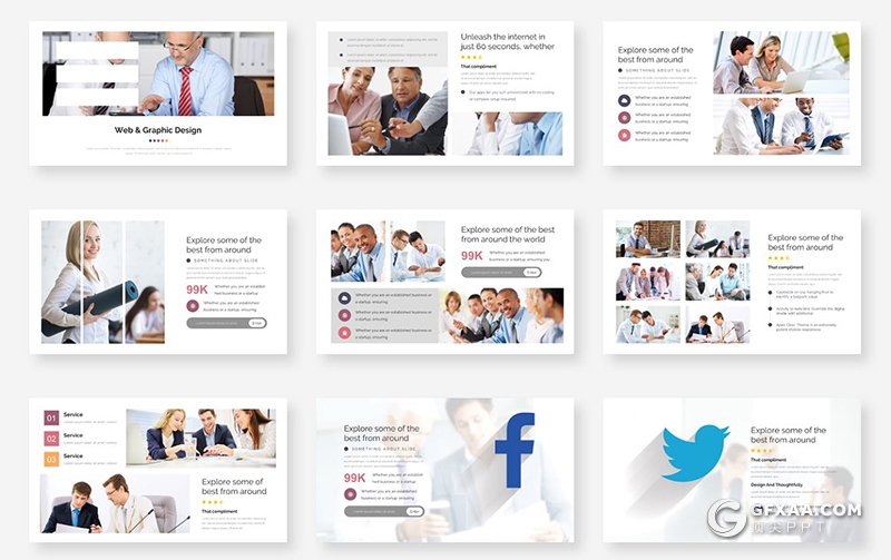 235页国外商务风格工作计划总结团队企业介绍项目报告多用途PPT模板 - 顶尖PPT