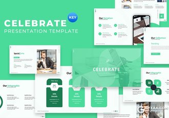 30页国外商务风格企业项目展示介绍欧美风格keynote模板5种主题配色 - 顶尖PPT