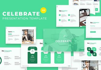 30页国外商务风格企业项目展示介绍欧美风格Google slides模板5种主题配色 - 顶尖PPT