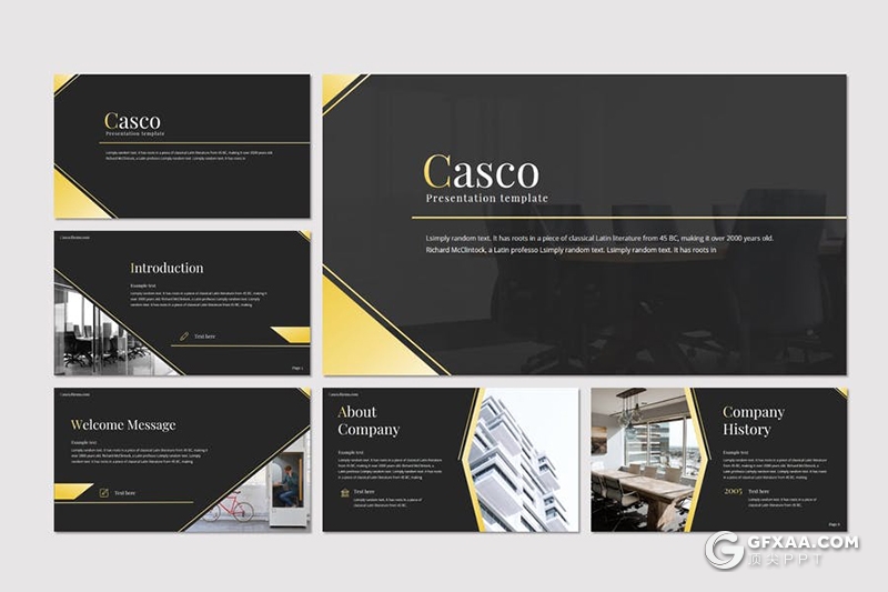 30页高逼格企业公司介绍展示商务团队展示Google slides模板5种主题配色 - 顶尖PPT