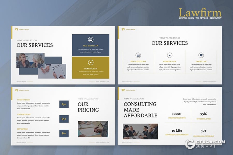 60页国外极简商务多用途PPT模板8种主题配色 - 顶尖PPT