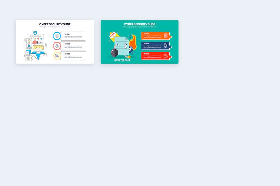 商业网络安全防护信息图形PPT模板 - 顶尖PPT