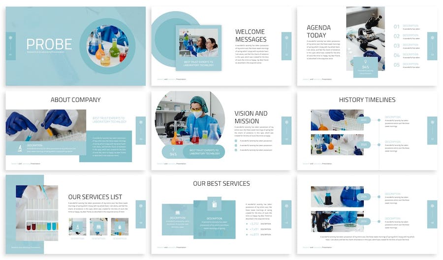 基因研究实验室keynote模板 - 顶尖PPT