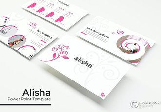 30页创意图形设计女性主题产品宣传推广PPT模板5种主题配色 - 顶尖PPT