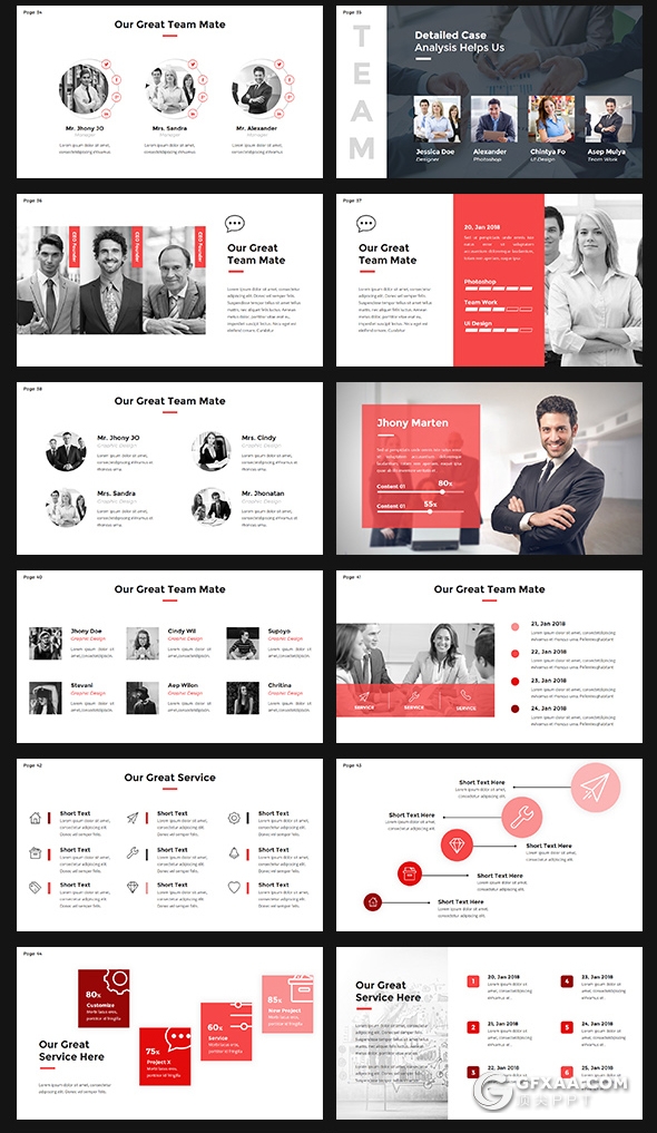 122页国外扁平化企业团队宣传介绍工作计划总结信息图形设计多用途PPT模板 - 顶尖PPT