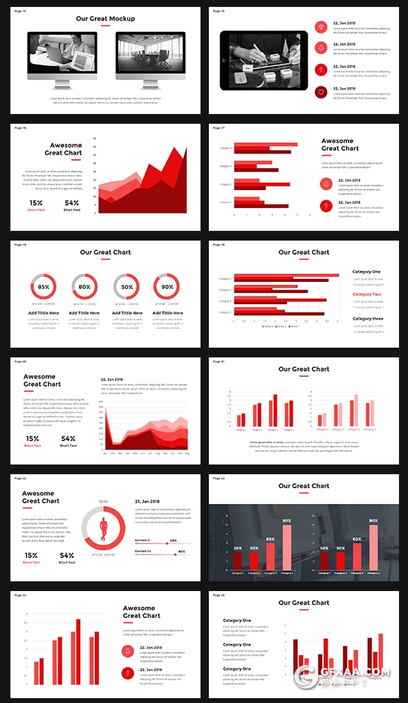 122页国外扁平化企业团队宣传介绍工作计划总结信息图形设计多用途PPT模板 - 顶尖PPT