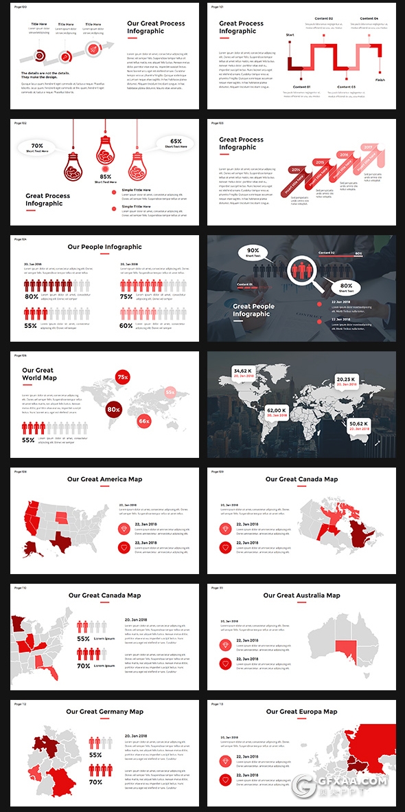 122页国外扁平化企业团队宣传介绍工作计划总结信息图形设计多用途PPT模板 - 顶尖PPT