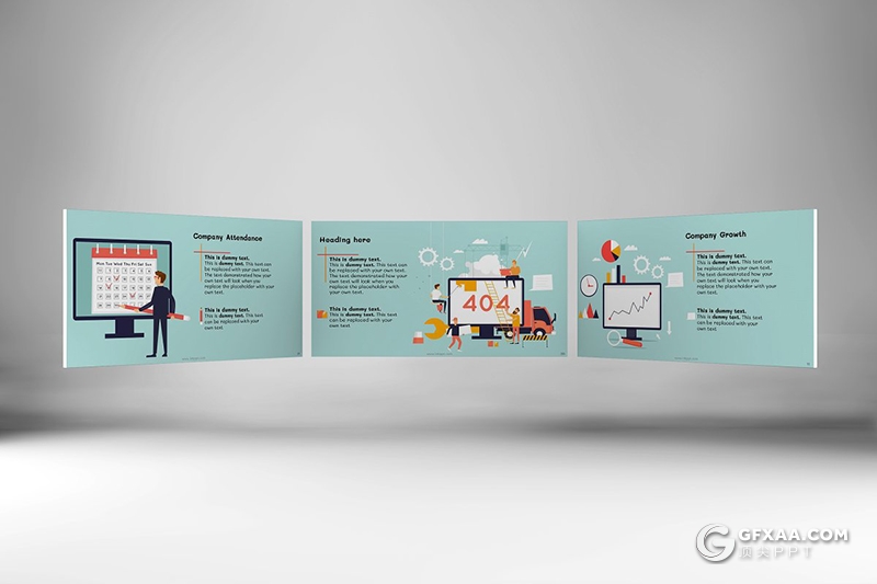 企业职能市场营销教育传播数字营销商务插画PPT模板 - 顶尖PPT