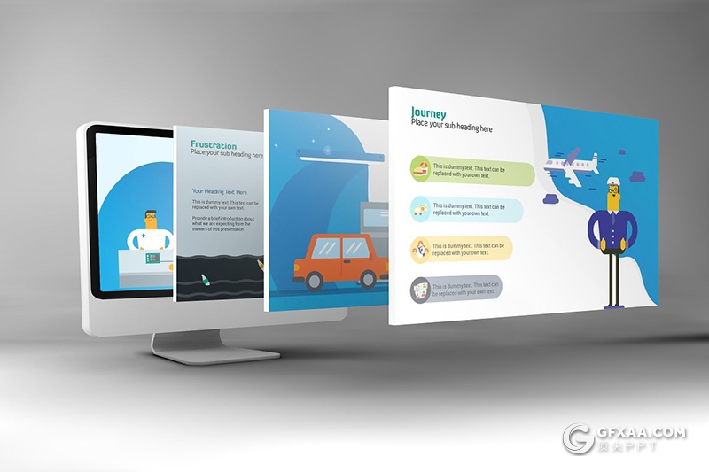 67页不同行业工作环境人物化身卡通人物插画PPT模板 - 顶尖PPT