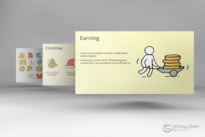 98页手绘涂鸦卡通小人插画ppt商务数据演示发展趋势ppt插画模板 - 顶尖PPT