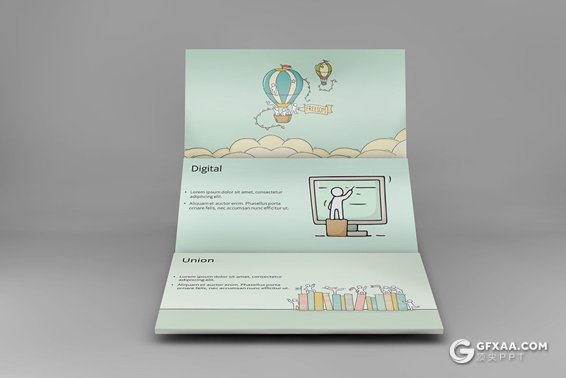 98页手绘涂鸦卡通小人插画ppt商务数据演示发展趋势ppt插画模板 - 顶尖PPT