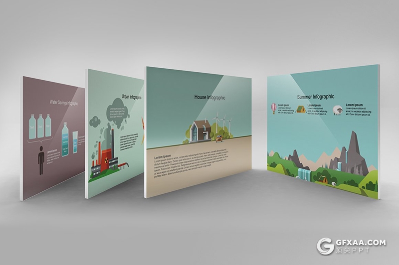 64页生态环境保护绿化节能环保大自然宣传介绍PPT插画模板 - 顶尖PPT