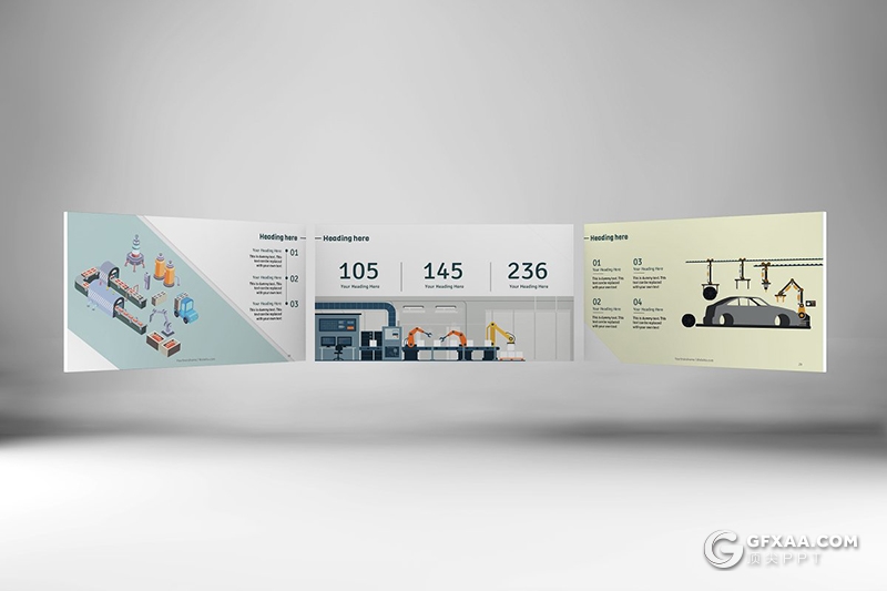 39页卡通插画工业自动化流程演示PPT模板 - 顶尖PPT