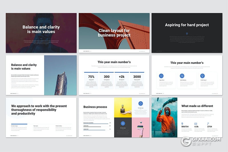 51页简约商务风格时尚多用途PPT模板 - 顶尖PPT