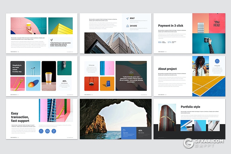 51页简约商务风格时尚多用途PPT模板 - 顶尖PPT