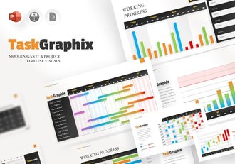 视觉数据时间轴演示PPT模板 - 顶尖PPT