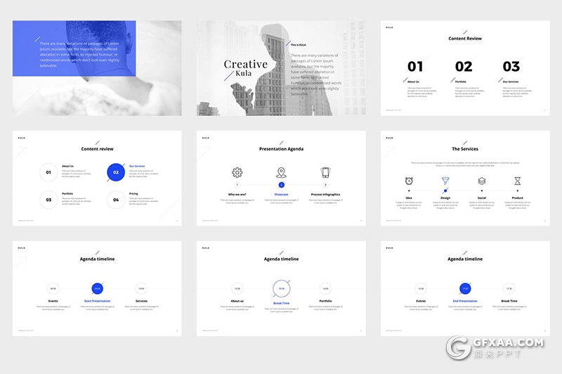 90页极简商务风工作汇报数据信息图形设计PPT模板含双重曝光配图 - 顶尖PPT