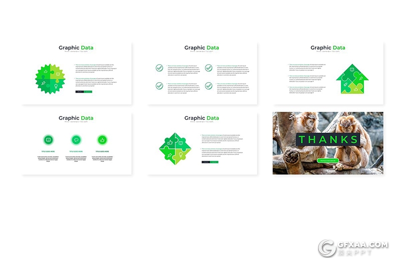 30页扁平化创意动物宣传介绍展示PPT模板5种主题配色 - 顶尖PPT
