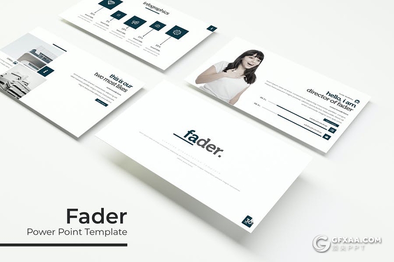 30页5种主题配色国外极简文艺风格PPT模板 - 顶尖PPT