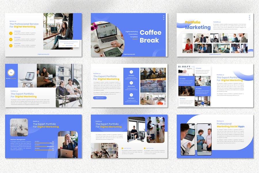 数字营销推广策略方案展示PPT模板 - 顶尖PPT
