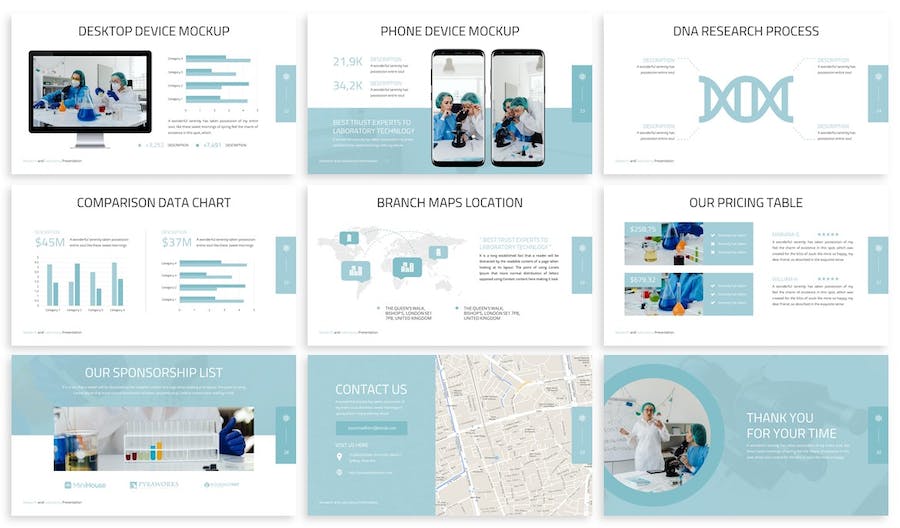 基因研究实验室keynote模板 - 顶尖PPT