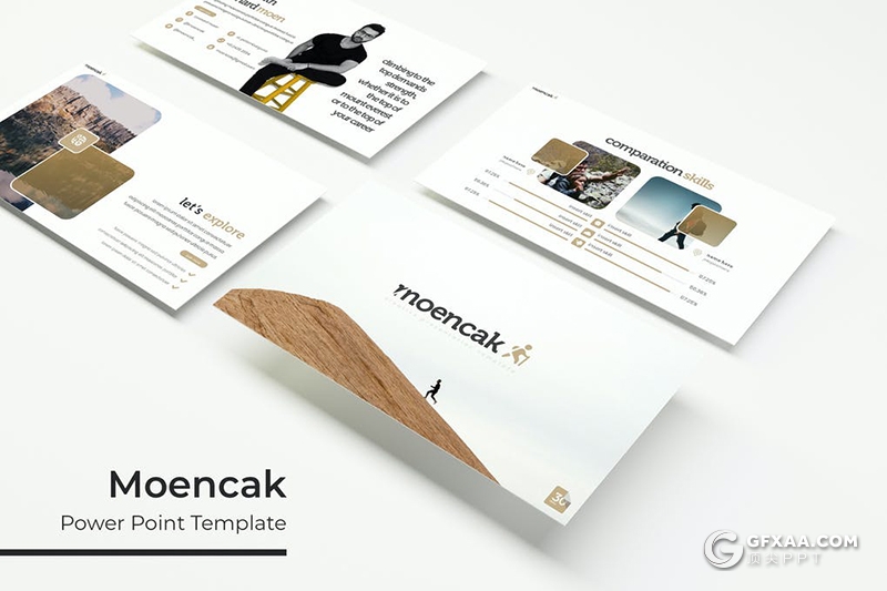 30页极简风格户外运动探险介绍PPT模板5种主题配色 - 顶尖PPT