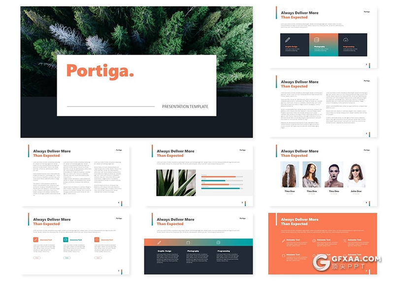 30页彩色图形设计工作计划总结信息分析汇报PPT模板5种主题配色 - 顶尖PPT