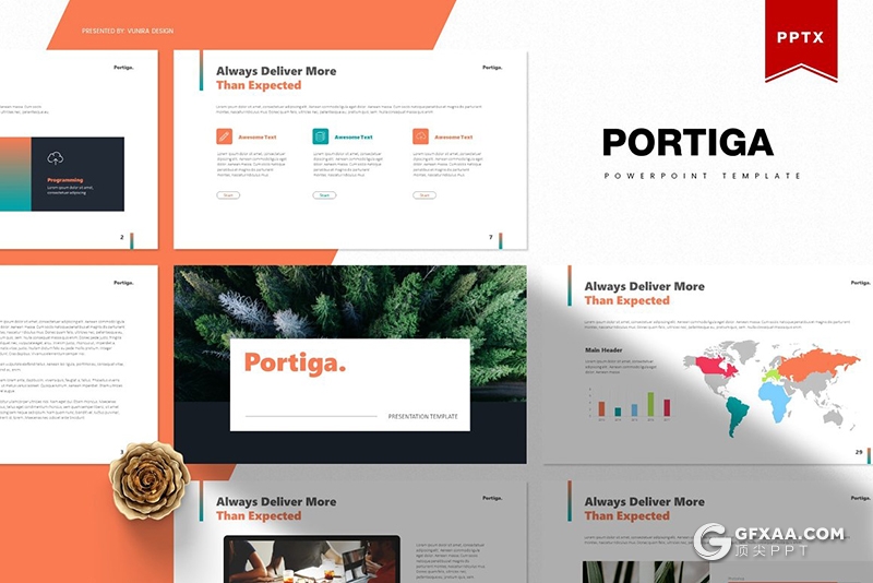 30页彩色图形设计工作计划总结信息分析汇报PPT模板5种主题配色 - 顶尖PPT