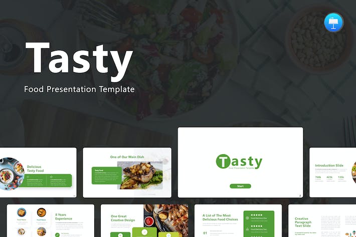 美味食物宣传介绍keynote模板 - 顶尖PPT