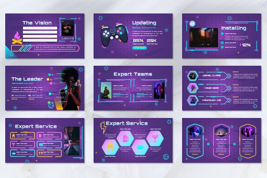 科技创新亮色技术展示方案PPT模板 - 顶尖PPT