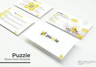 30页积木拼合效果创意国外多用途PPT模板5种主题配色 - 顶尖PPT