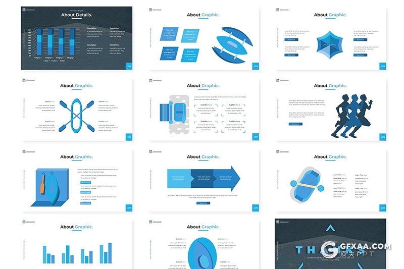 30页帆船比赛活动策划介绍宣传PPT模板5种主题配色 - 顶尖PPT
