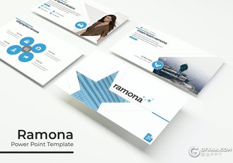 30页国外扁平化极简商务风格团队介绍工作汇报PPT模板5种主题配色 - 顶尖PPT