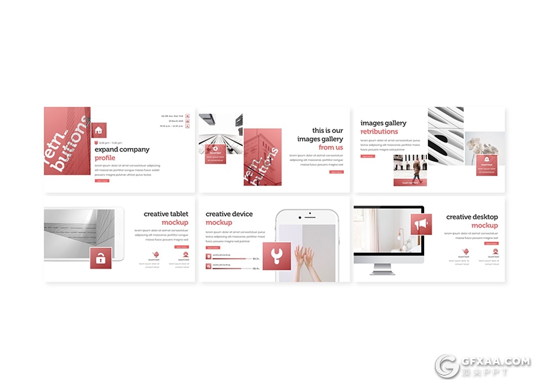 30页创意商业公司广告宣传介绍PPT模板5种主题配色 - 顶尖PPT