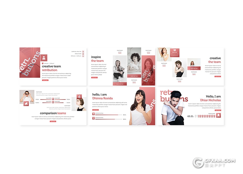 30页创意商业公司广告宣传介绍PPT模板5种主题配色 - 顶尖PPT