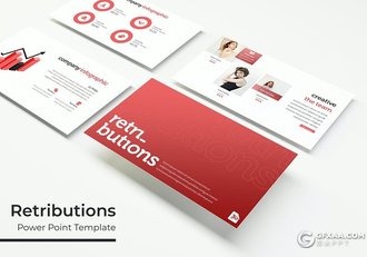 30页创意商业公司广告宣传介绍PPT模板5种主题配色 - 顶尖PPT