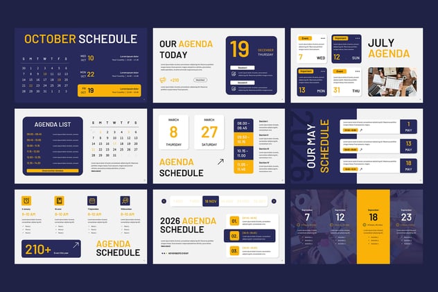 高级商务会议议程安排PPT模板 - 顶尖PPT