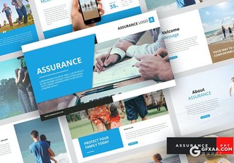 36页财务年度报告金融保险行业PPT模板 - 顶尖PPT