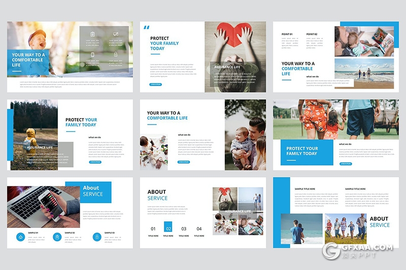 36页财务年度报告金融保险行业PPT模板 - 顶尖PPT