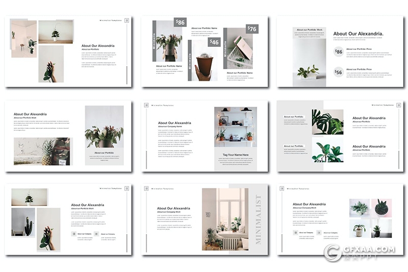 64页极简文艺风格室内装修设计公司宣传介绍PPT模板 - 顶尖PPT