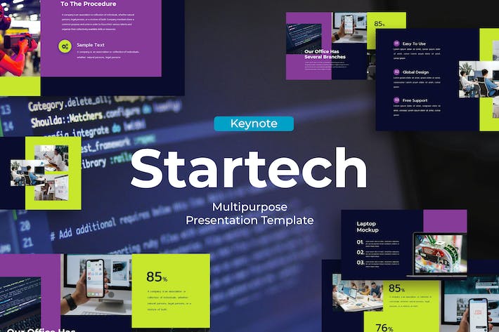 专业现代科技主题演讲Keynote模板 - 顶尖PPT