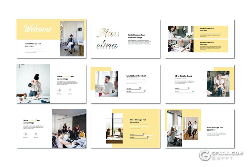 50页简约时尚商务风格工作汇报项目总结通用PPT模板 - 顶尖PPT