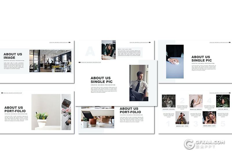 46页扁平化简约风格企业宣传介绍商务通用PPT模板 - 顶尖PPT