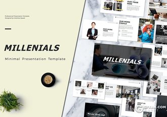 46页扁平化简约风格企业宣传介绍商务通用PPT模板 - 顶尖PPT