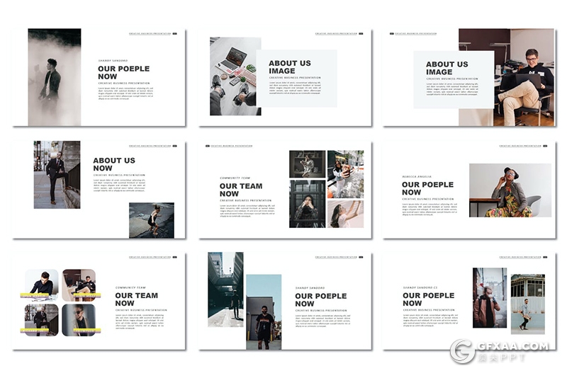 46页扁平化简约风格企业宣传介绍商务通用PPT模板 - 顶尖PPT