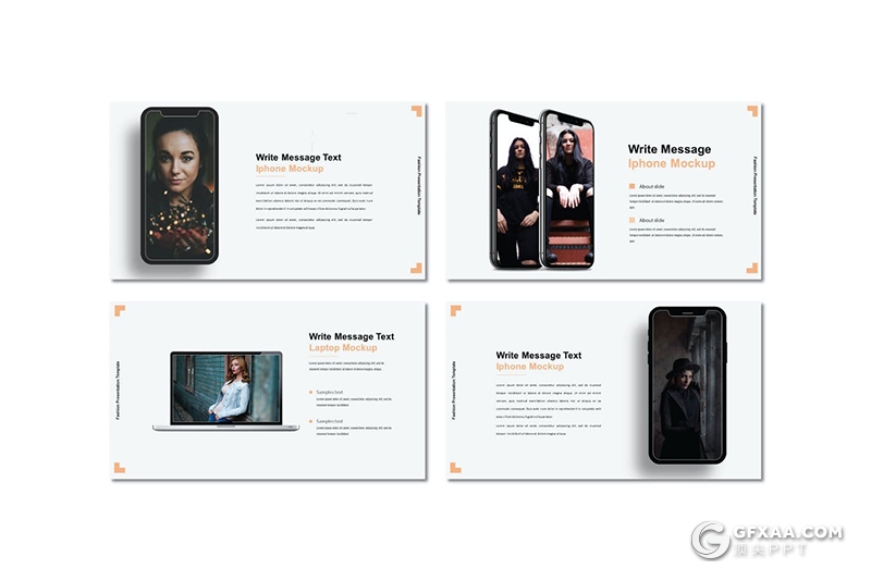 56页时尚服装秀展示模特写真摄影图片展PPT模板 - 顶尖PPT