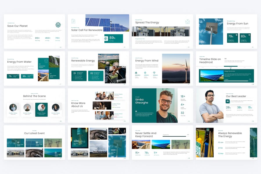 太阳能光伏发电业务展示营销计划通用keynote模板 - 顶尖PPT