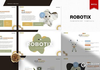 30页卡通风格人工智能机器人宣传介绍PPT模板5种主题配色 - 顶尖PPT